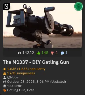 The M1337, with one discussion listed